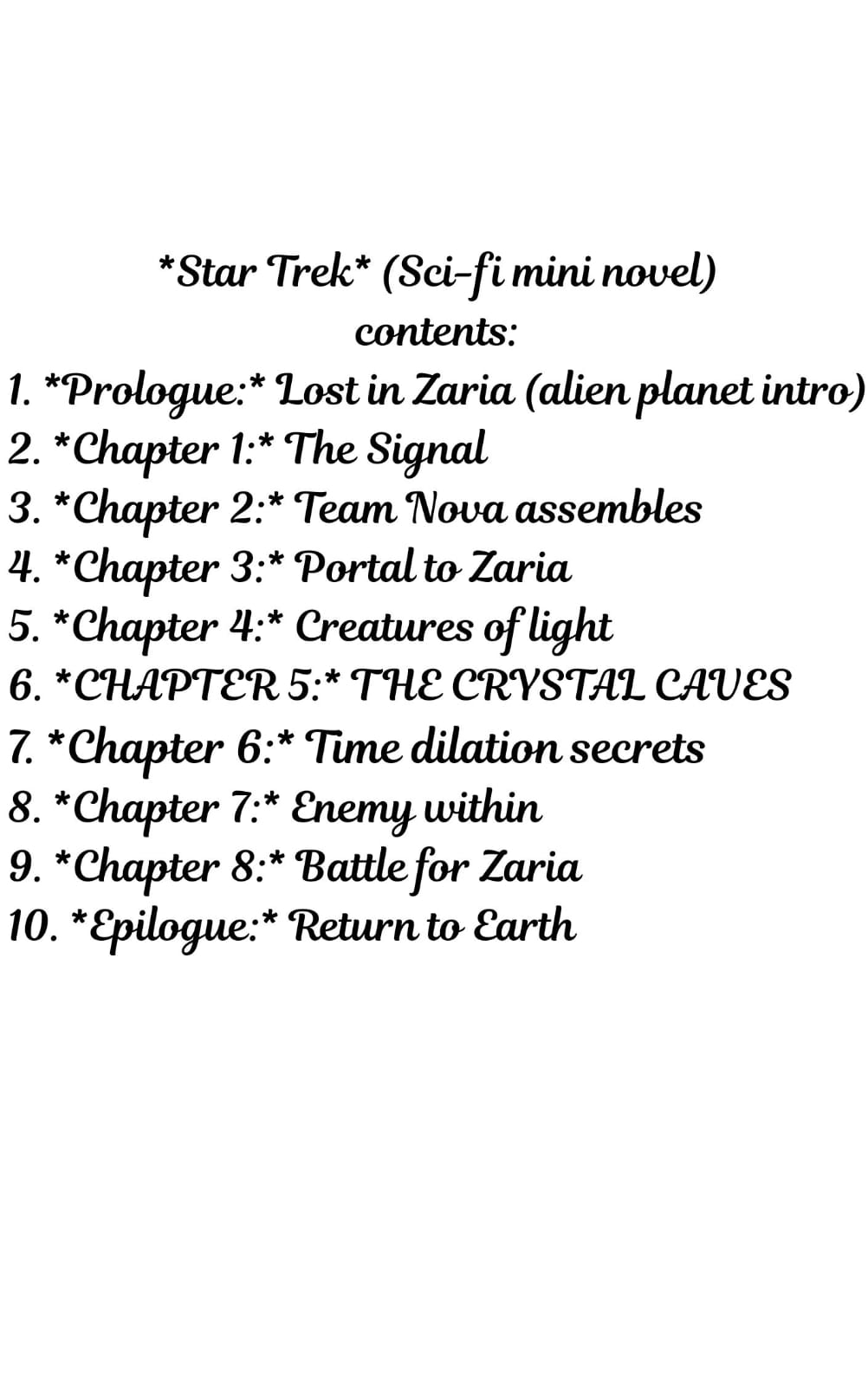 Star Trek - Sci-Fi Mini Novel